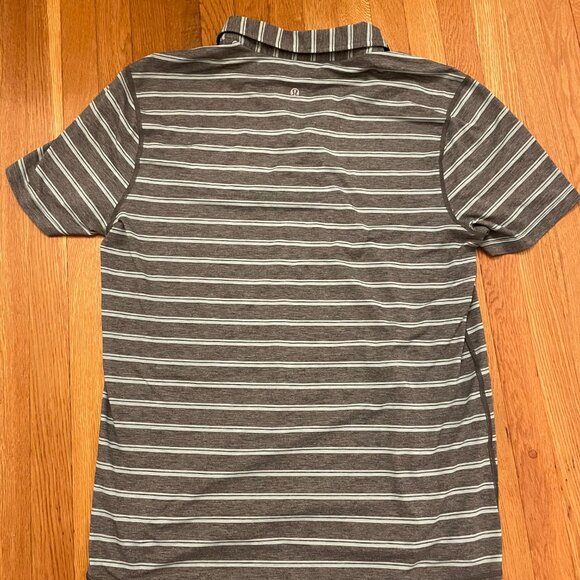 Lululemon Men's Polo Shirt – Size Large – Striped / Breathable / Athletic Fit - Picture 3 of 3